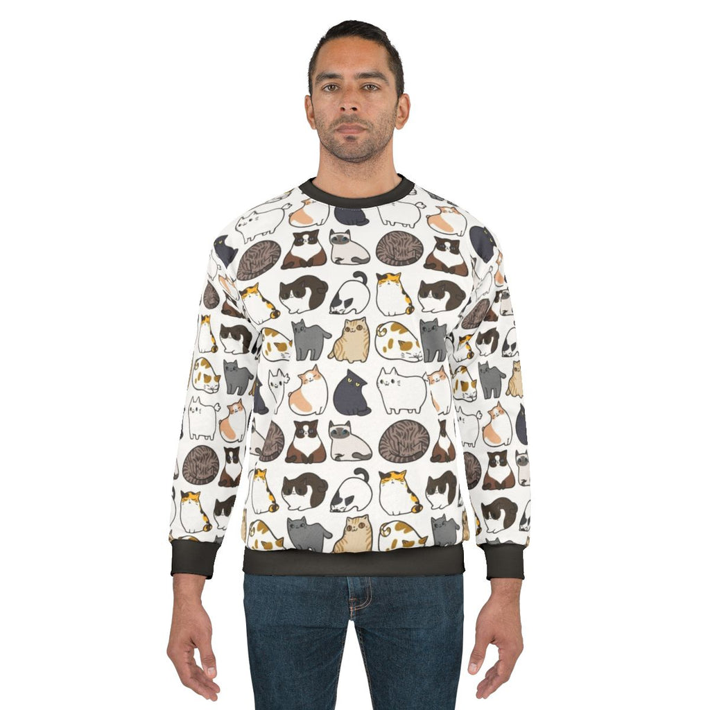 Cats Print Cozy Sweatshirt