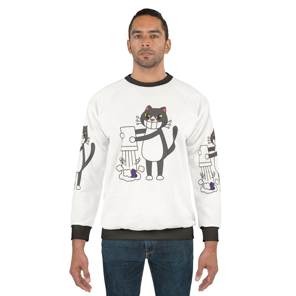 Cats Hobbies Sweatshirt featuring an adorable design of cats engaged in various hobbies