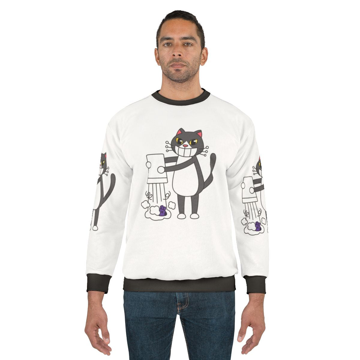 Cats Hobbies Sweatshirt featuring an adorable design of cats engaged in various hobbies