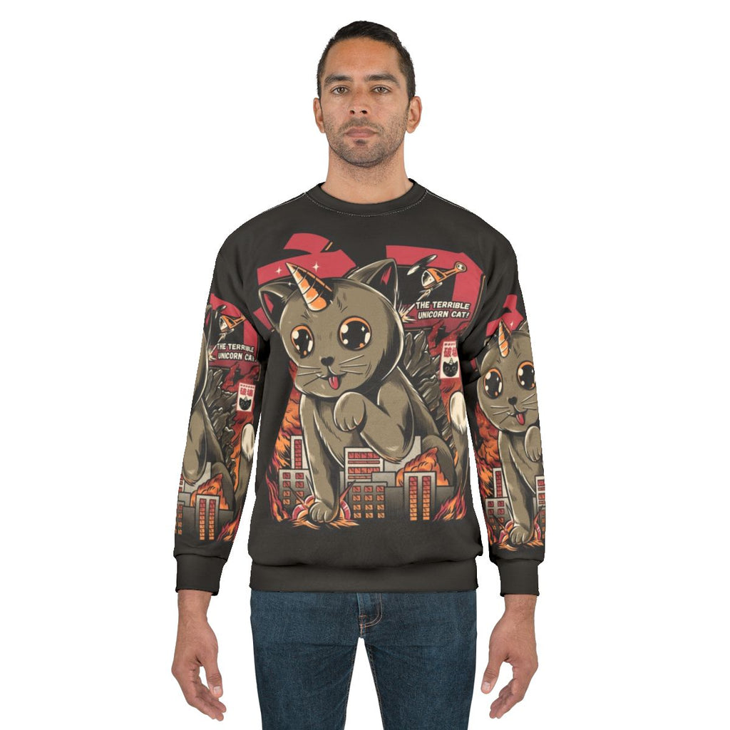 Catzilla Sweatshirt 2 - Cute cat monster design