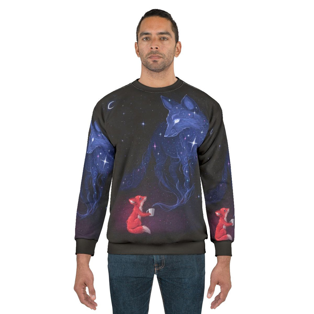 Celestial Sweatshirt featuring a cute animal in a space-themed design