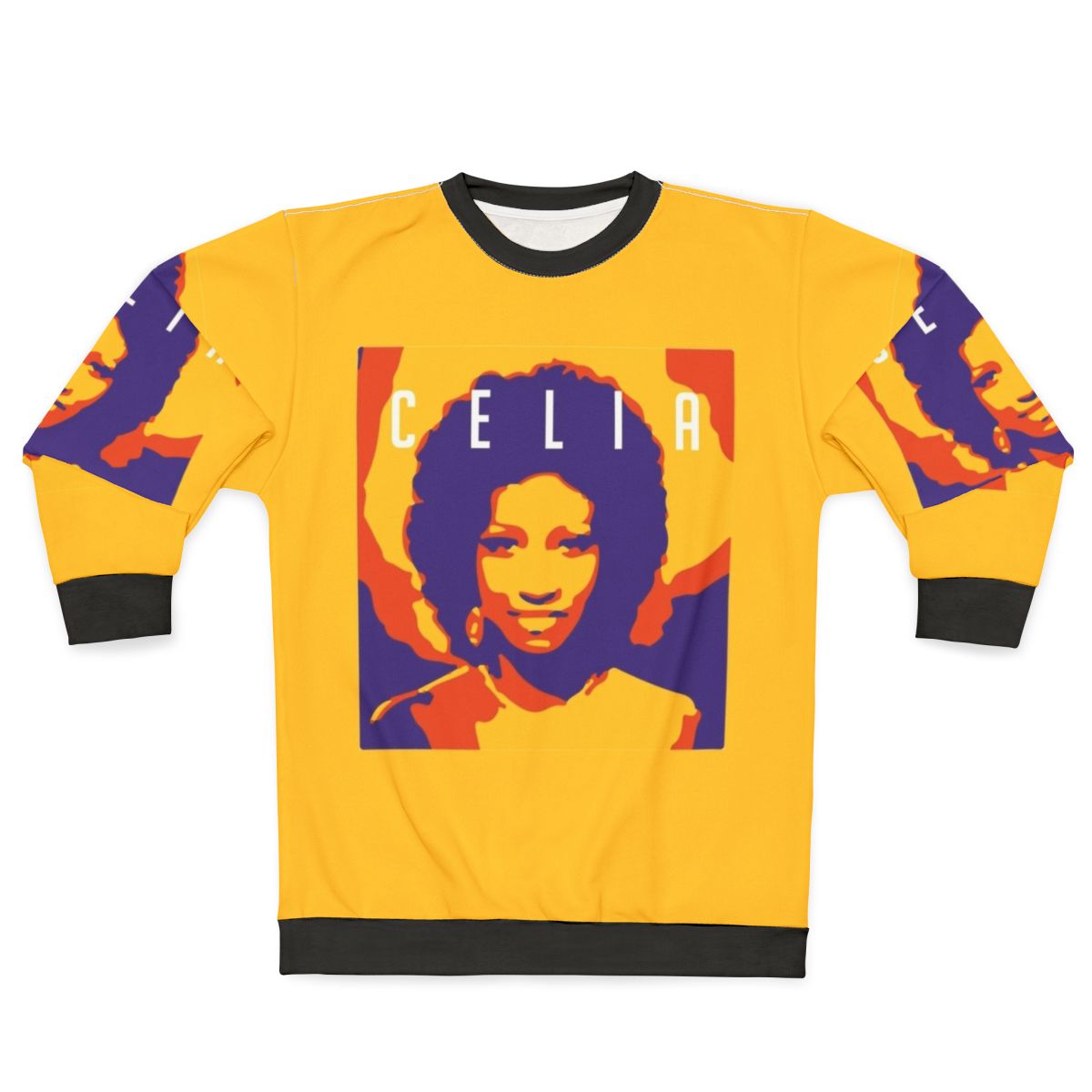 Celia Cruz-inspired latin pop art sweatshirt
