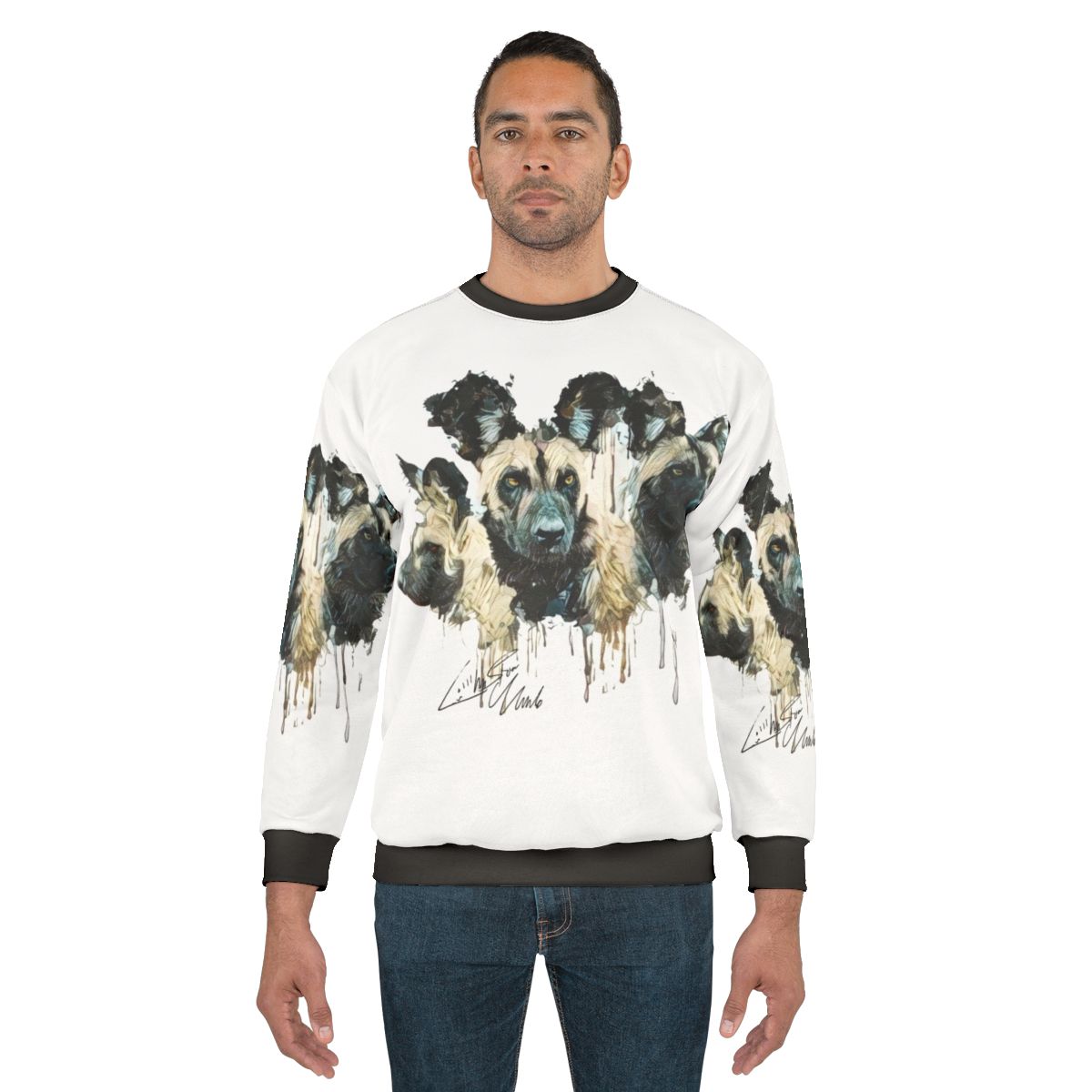 Cerberus wild african dog printed sweatshirt