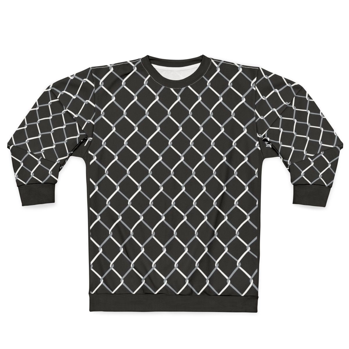 Chain link pattern black sweatshirt