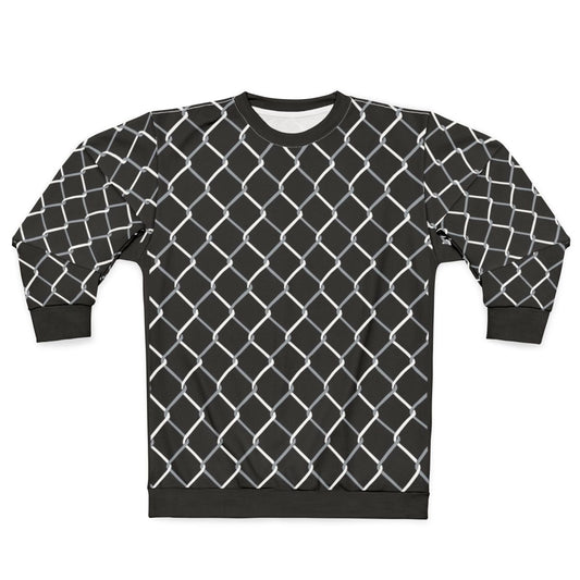 Chain link pattern black sweatshirt