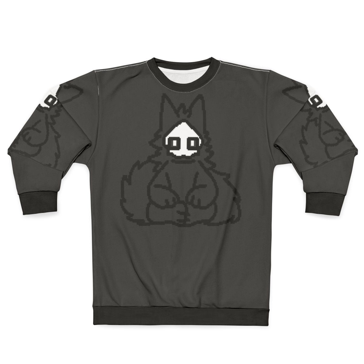 Puro Sitting Sprite II furry gaming sweatshirt with skeleton design