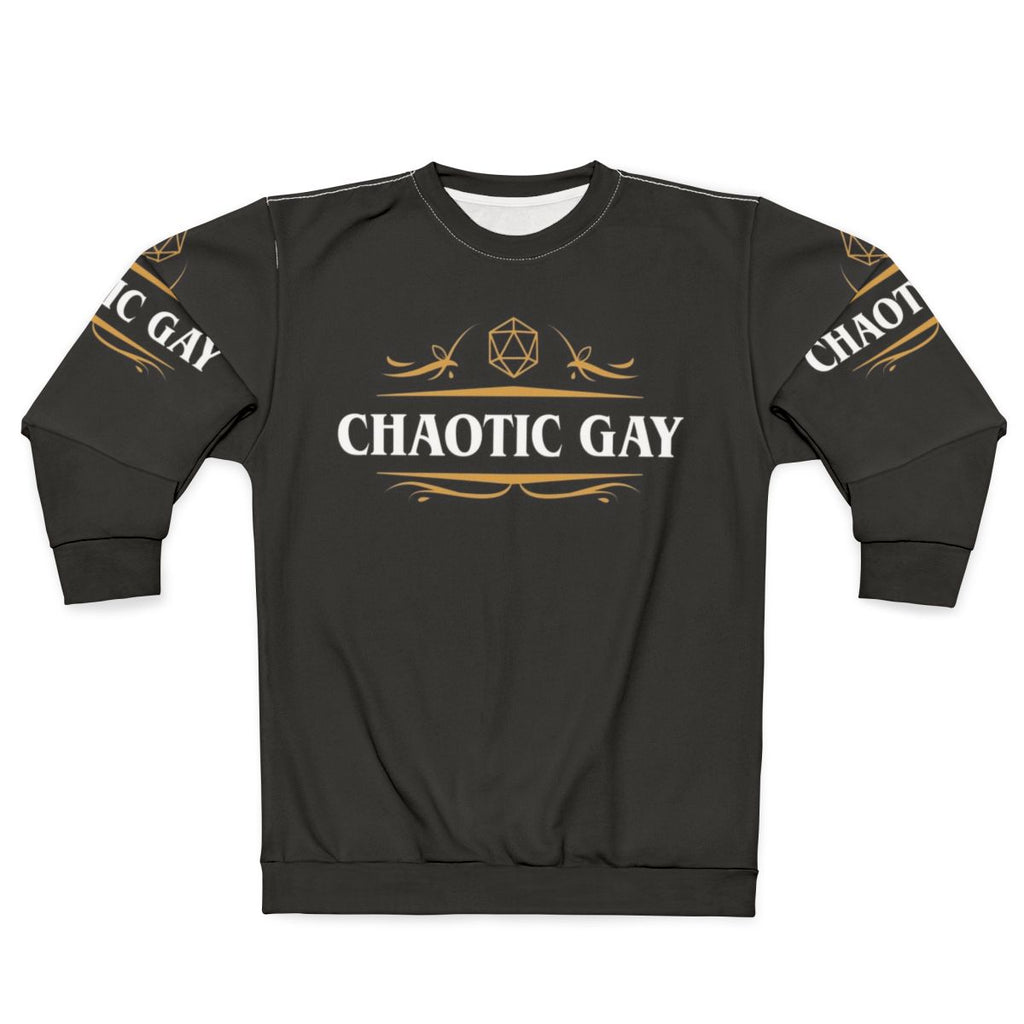 Chaotic Gay Alignment Tabletop RPG Gaming Sweatshirt
