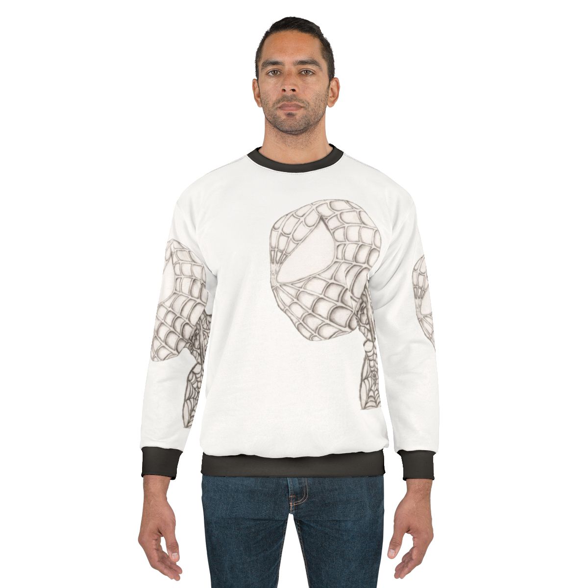 Charcoal superhero graphic sweatshirt