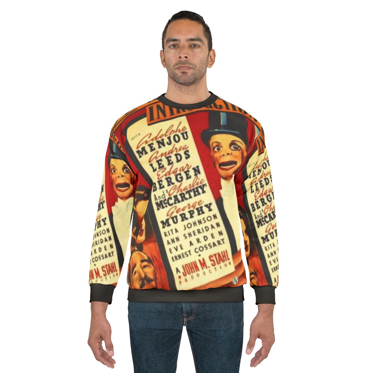 Vintage Charlie Sweatshirt featuring classic cinema and ventriloquist design
