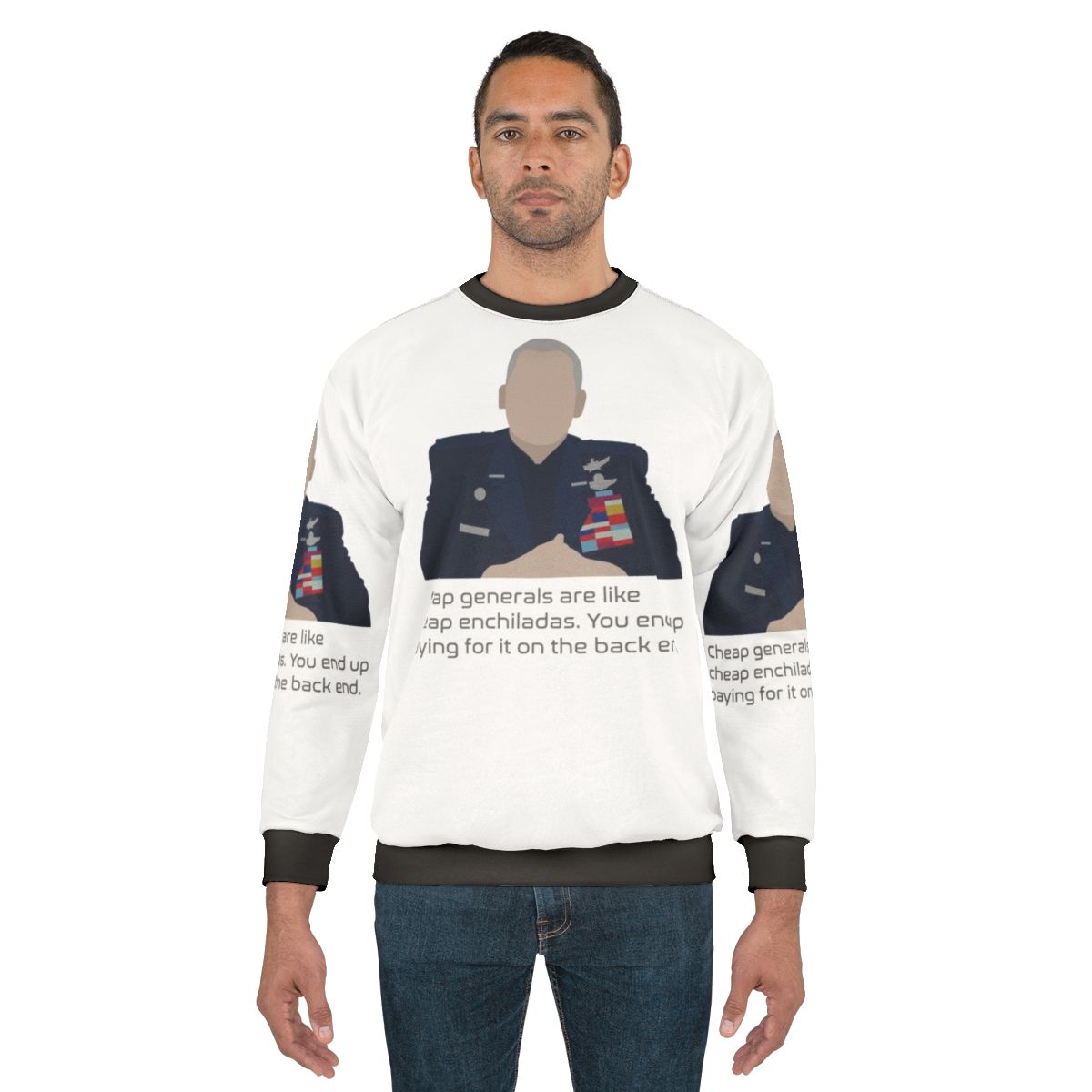 Cheap Generals Enchiladas Sweatshirt featuring a comedy design