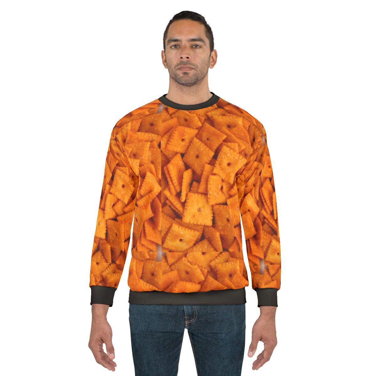 Cheez It Sweatshirt featuring the iconic cheese cracker design