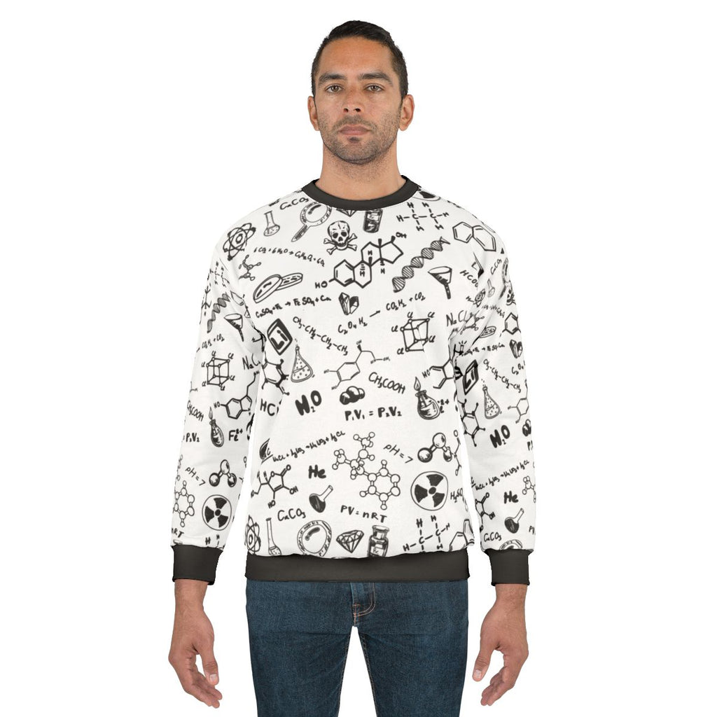 Chemistry Pattern Sweatshirt - Periodic Table Clothing for Science Lovers