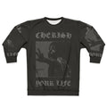 Saw movie inspired black and white goth sweatshirt