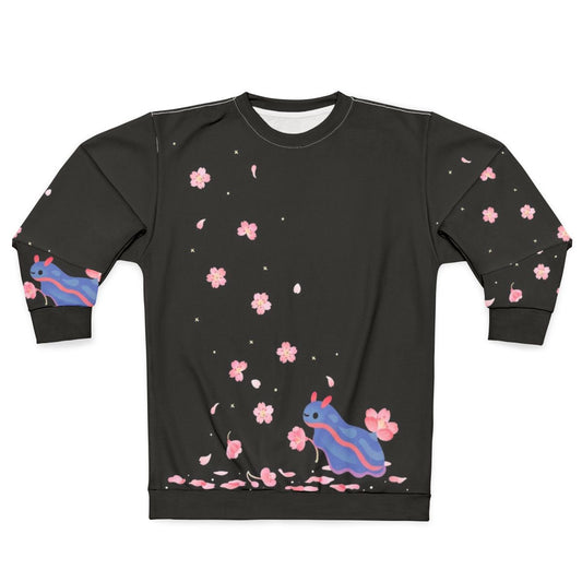 Cherry Blossom Sea Slug Sweatshirt with Vibrant Floral Design