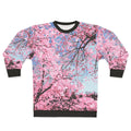 Cherry blossom sweatshirt with pink and white floral design