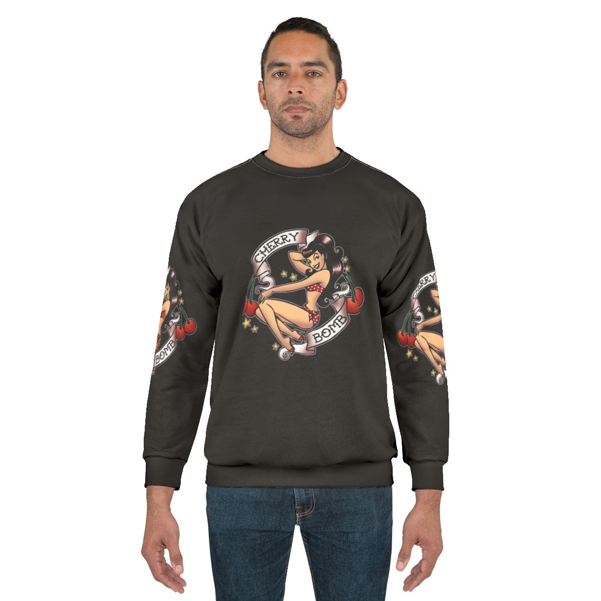 Rockabilly Cherry Bomb Retro Pinup Sweatshirt
