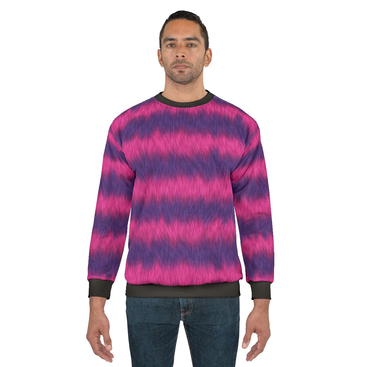 Cheshire Cat Sweatshirt with Striped Design