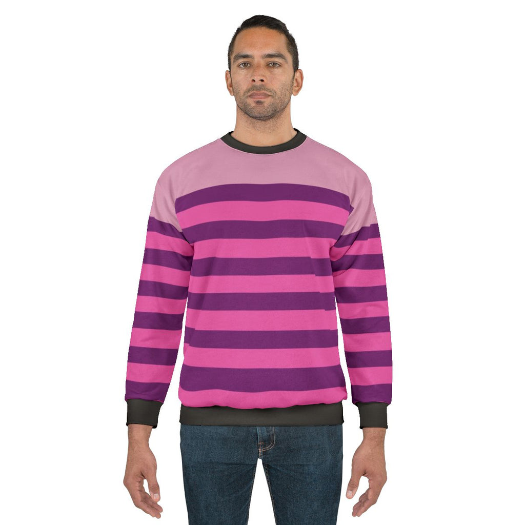 Cheshire Cat Inspired Horizontal Striped Sweatshirt