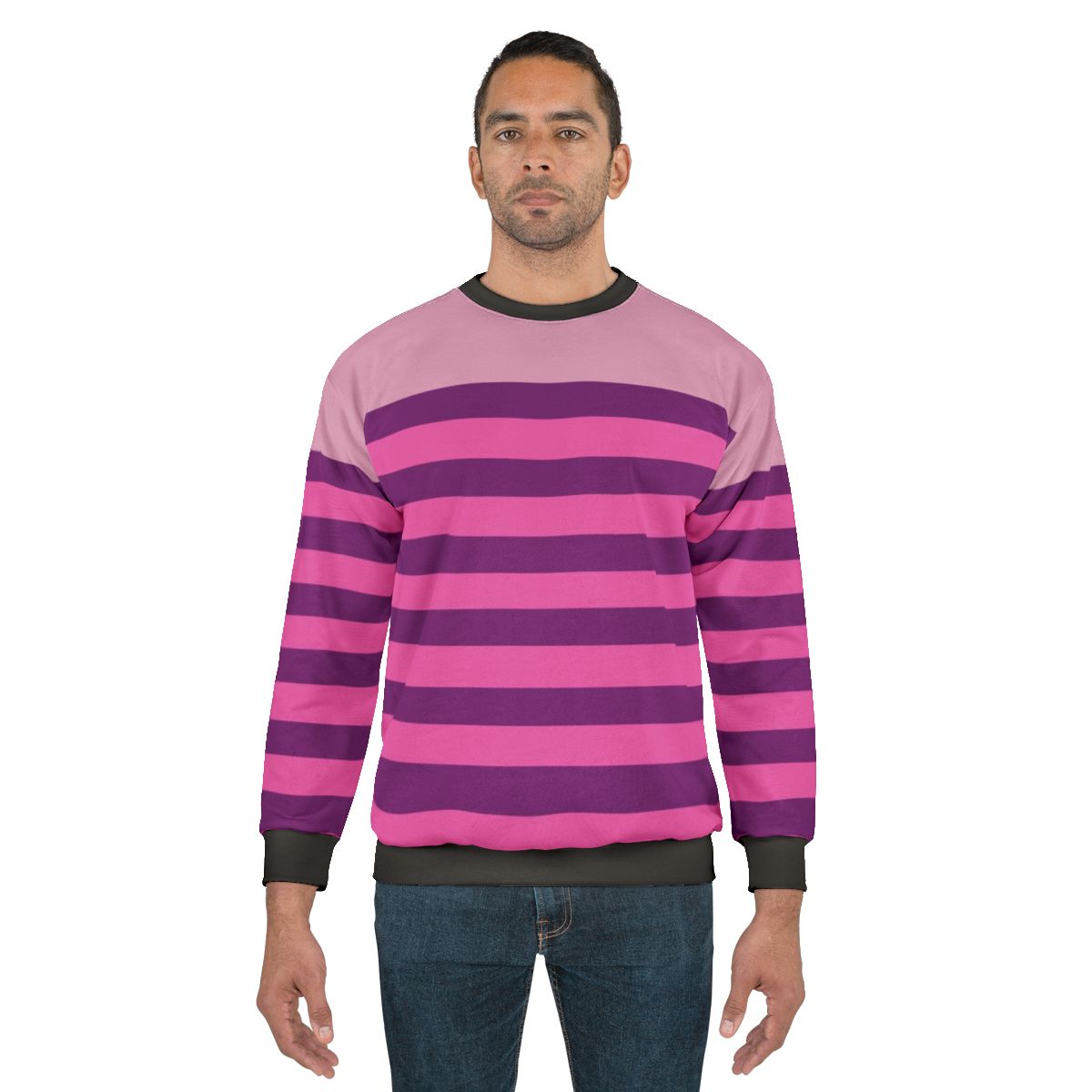 Cheshire Cat Inspired Horizontal Striped Sweatshirt