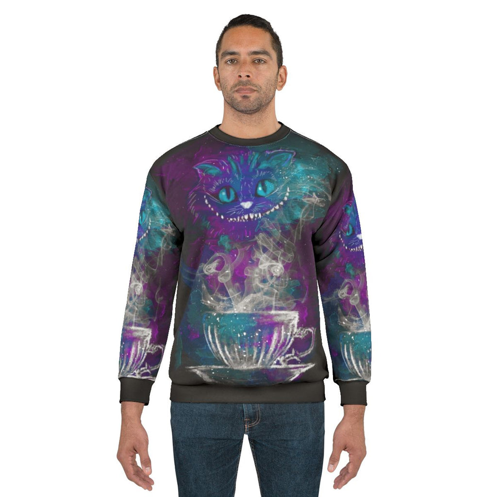Cheshire Cat Galaxy Tea Party Sweatshirt
