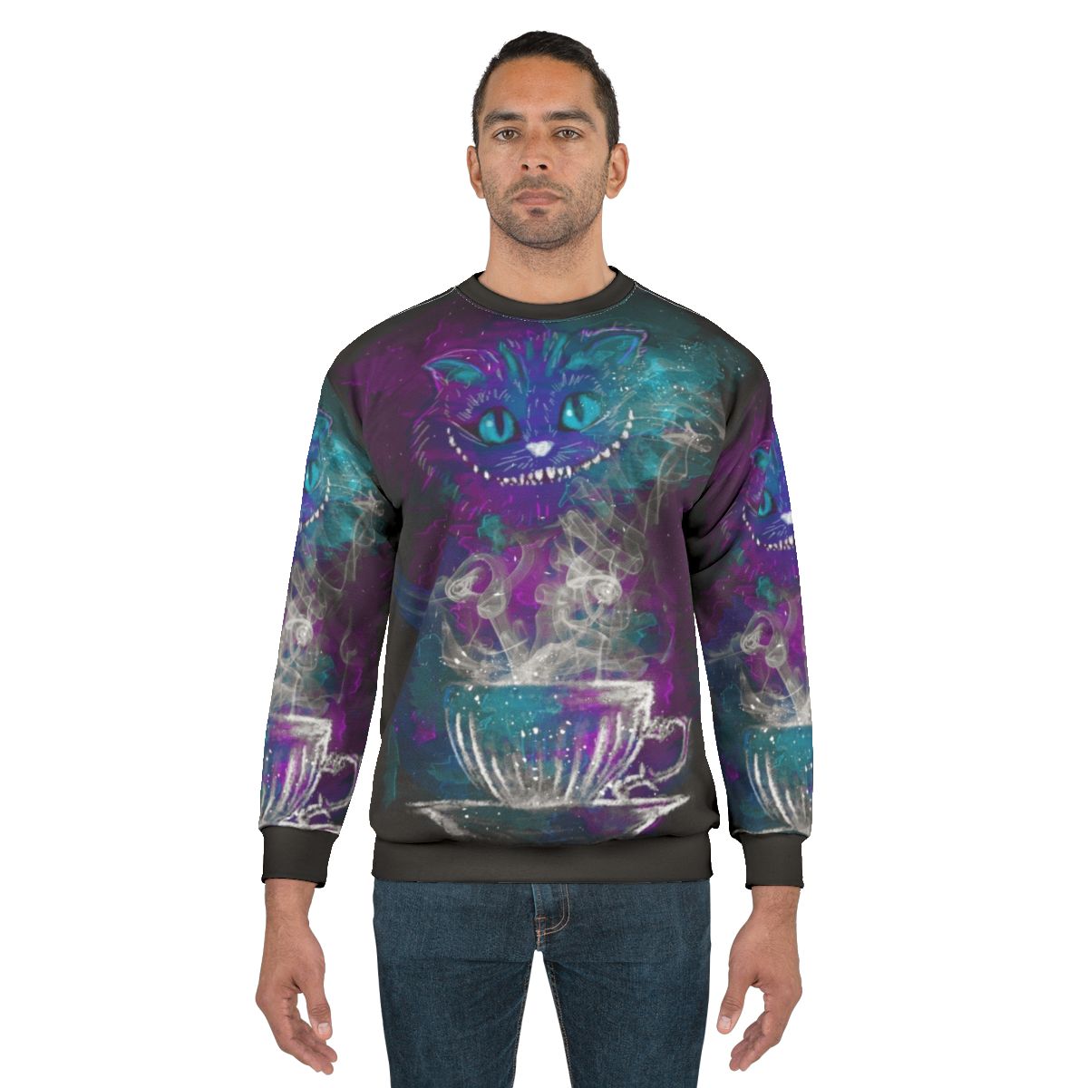 Cheshire Cat Galaxy Tea Party Sweatshirt