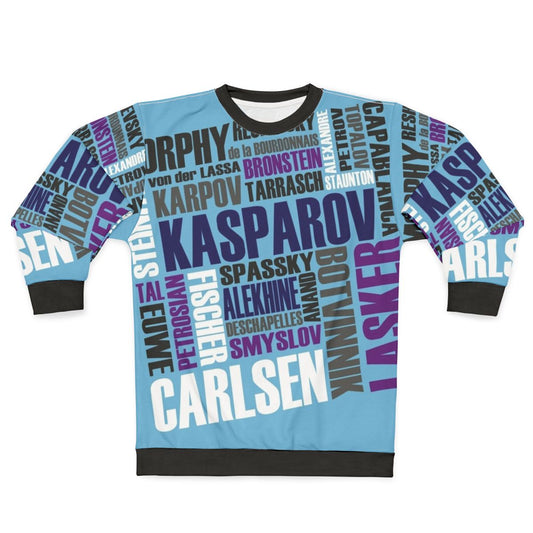Chess Champions Sweatshirt featuring famous chess players