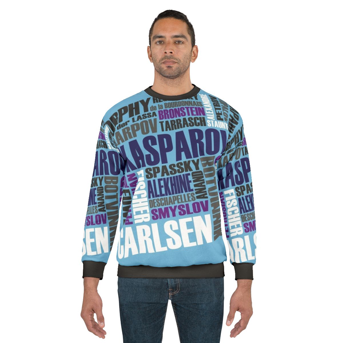 Chess Champions Sweatshirt featuring famous chess players