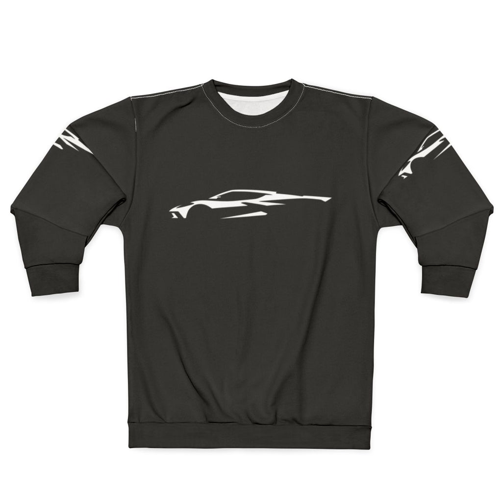 Chevrolet Corvette C8 Silhouette White Sweatshirt