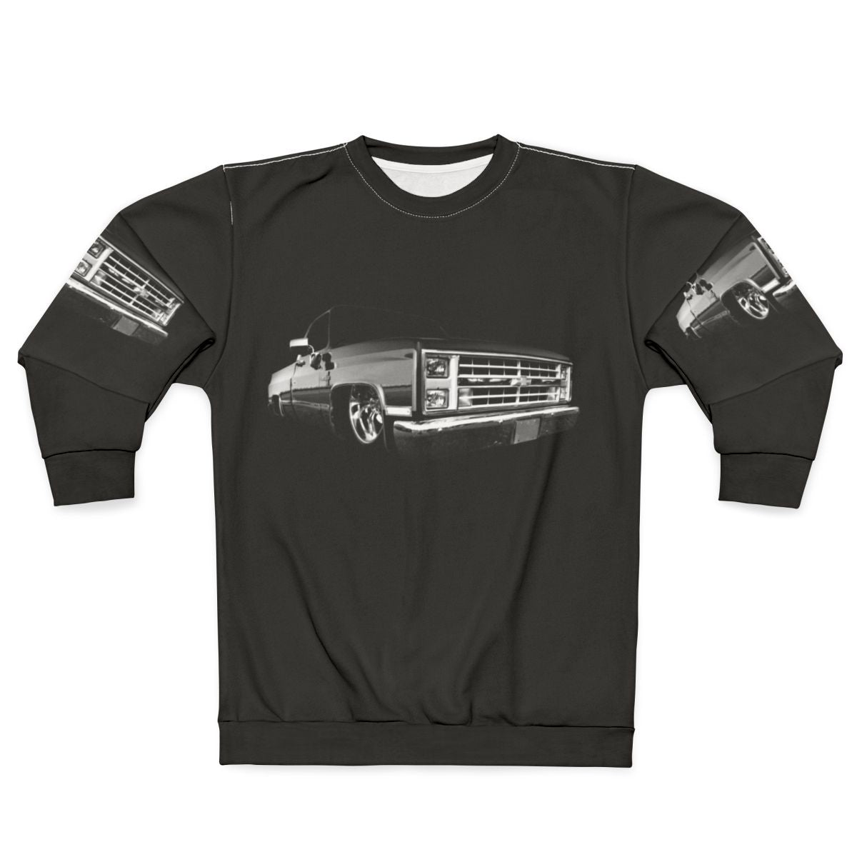 Chevy Silverado Square Body Pickup 3 Black Sweatshirt