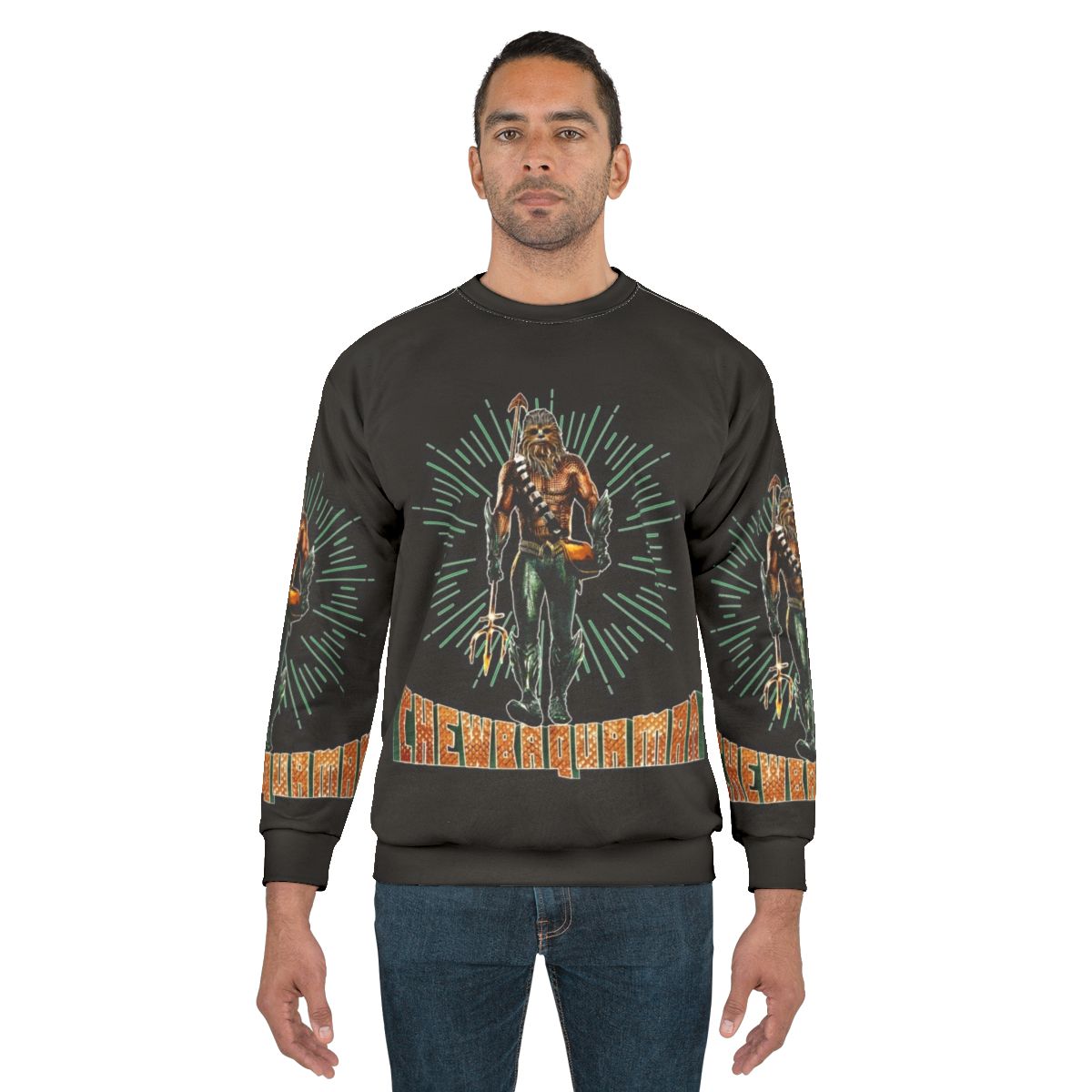 Chewbaquaman sci-fi superhero mash-up sweatshirt