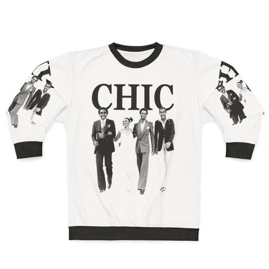 Retro Disco Sweatshirt with Funky Music and 70s Vibe