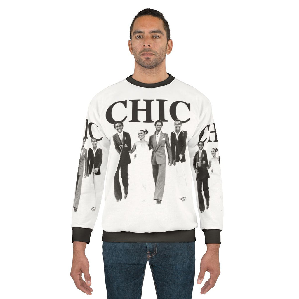 Retro Disco Sweatshirt with Funky Music and 70s Vibe