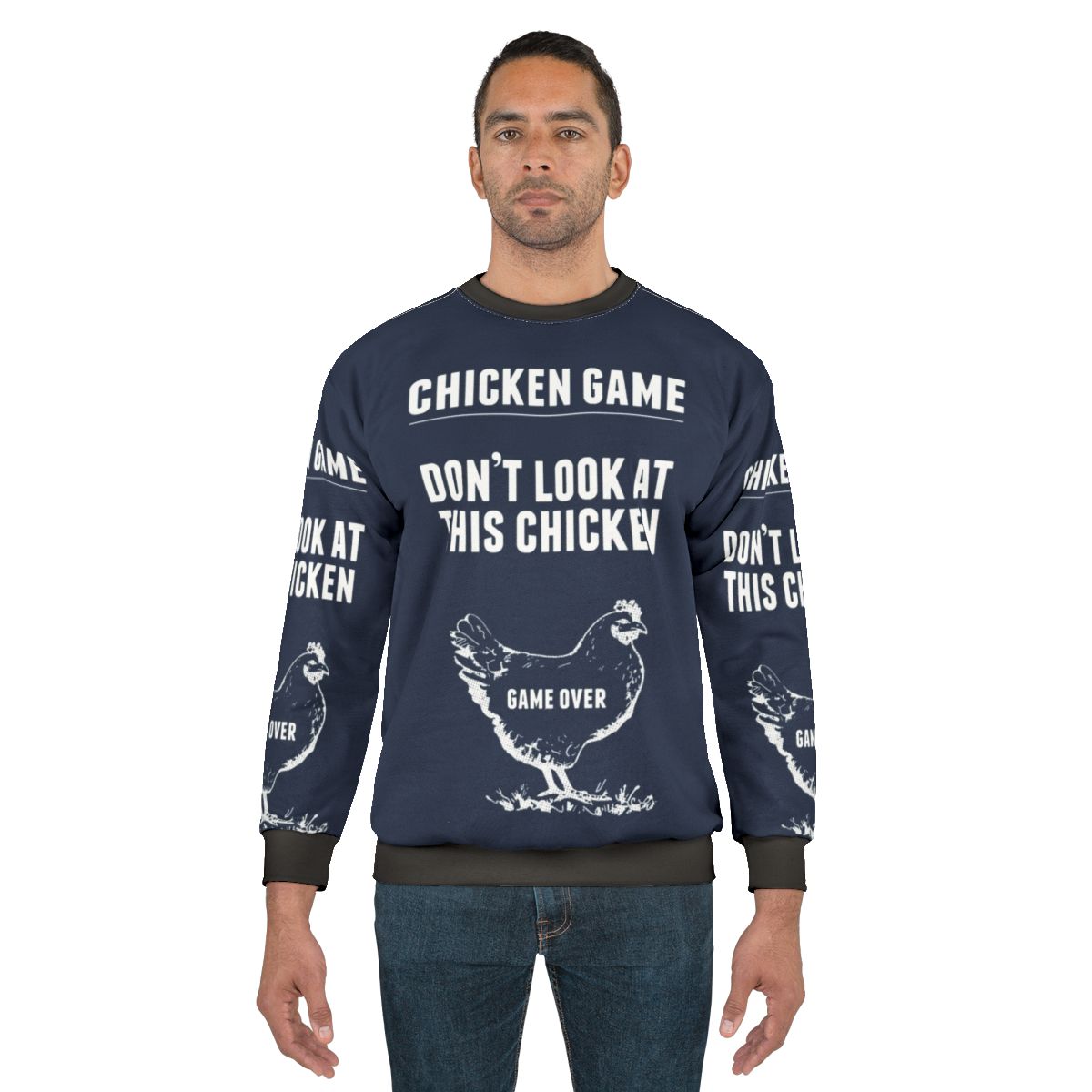 Funny chicken game graphic sweatshirt