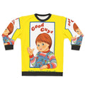 Chucky Sweatshirt featuring the iconic Good Guys doll from the Child's Play horror franchise