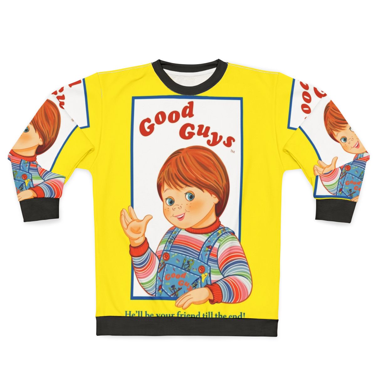 Chucky Sweatshirt featuring the iconic Good Guys doll from the Child's Play horror franchise