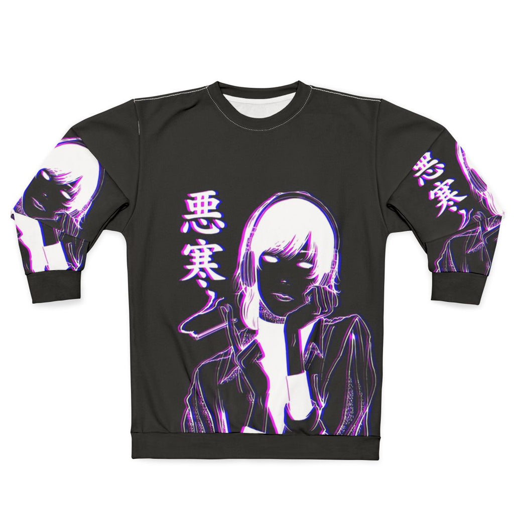 Chill glitch sweatshirt featuring a vibrant glitch art design