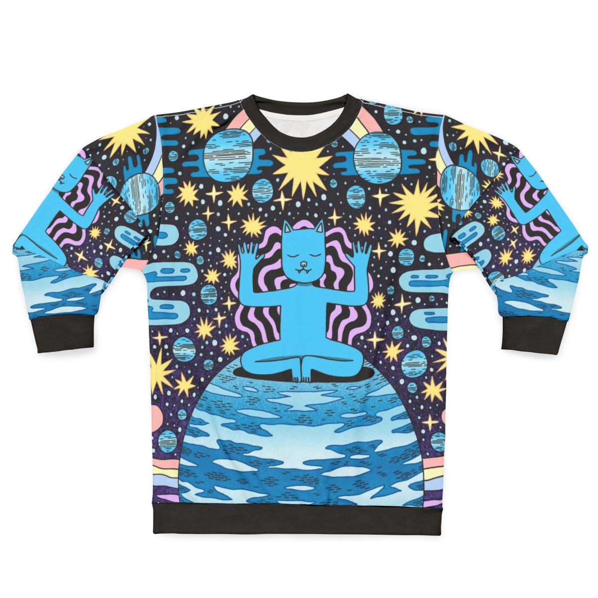 Chill Out Sweatshirt with Cosmic Galaxy Design
