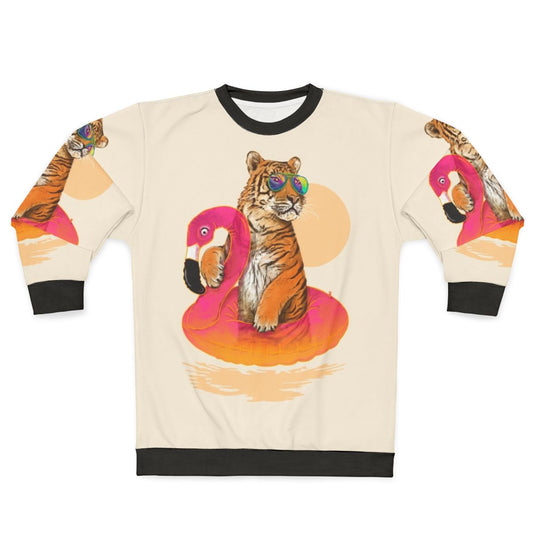 Chillin Flamingo Tiger Sweatshirt