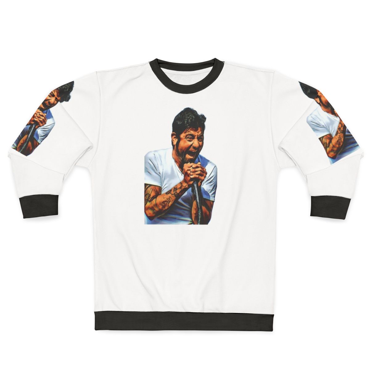 Chino sweatshirt with band graphic design