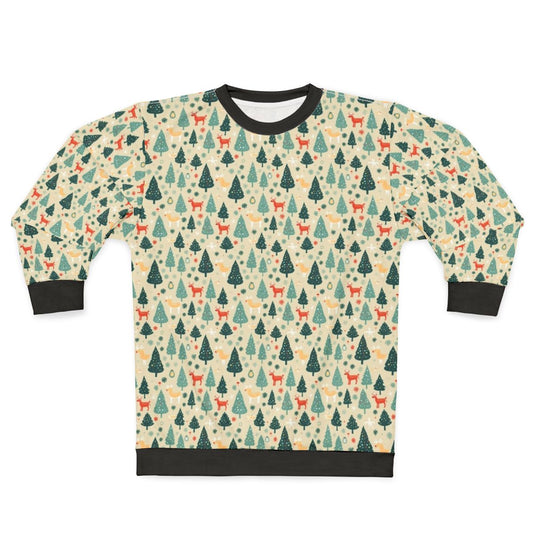 Festive Christmas seamless sweatshirt with reindeer design