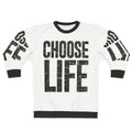 80s "Choose Life" Sweatshirt featuring George Michael's iconic 80s pop music style