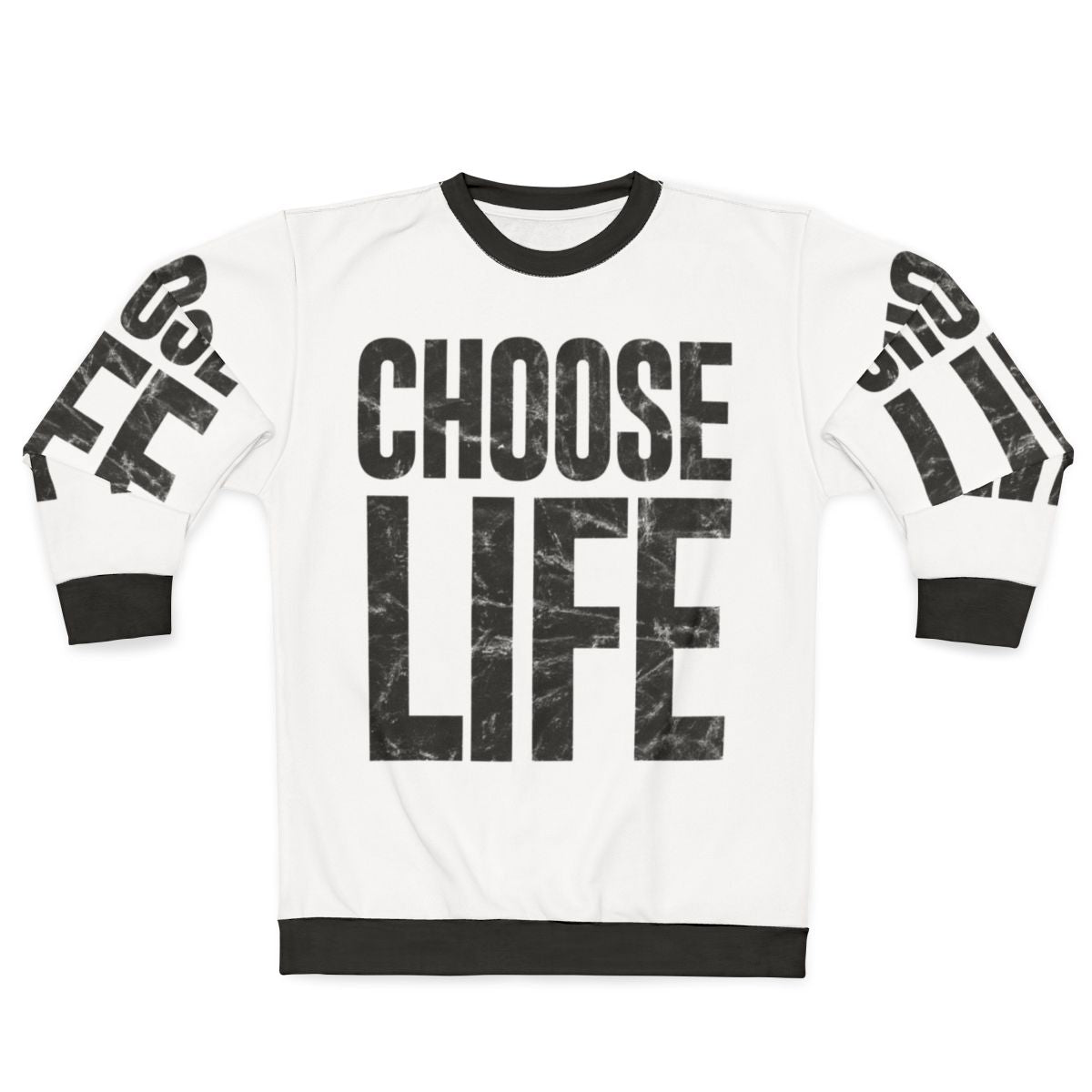 80s "Choose Life" Sweatshirt featuring George Michael's iconic 80s pop music style