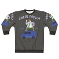 Chris Farley as Matt Foley from SNL in comedy sweatshirt