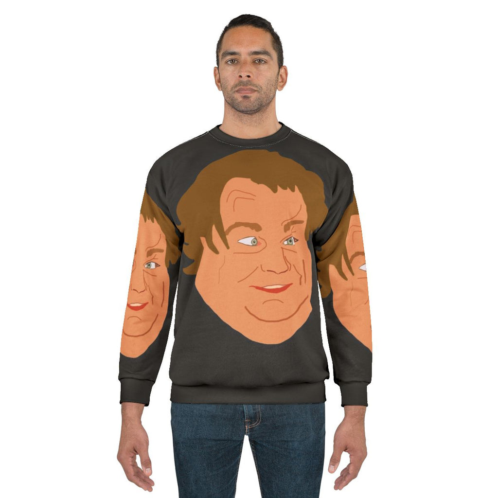 Vintage Chris Farley SNL Comedy Cartoon Head Sweatshirt