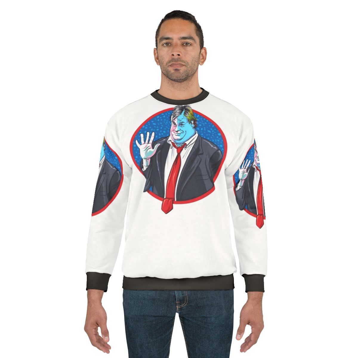 Chris Farley Comedy Sweatshirt - Iconic TV Show Sketch Art