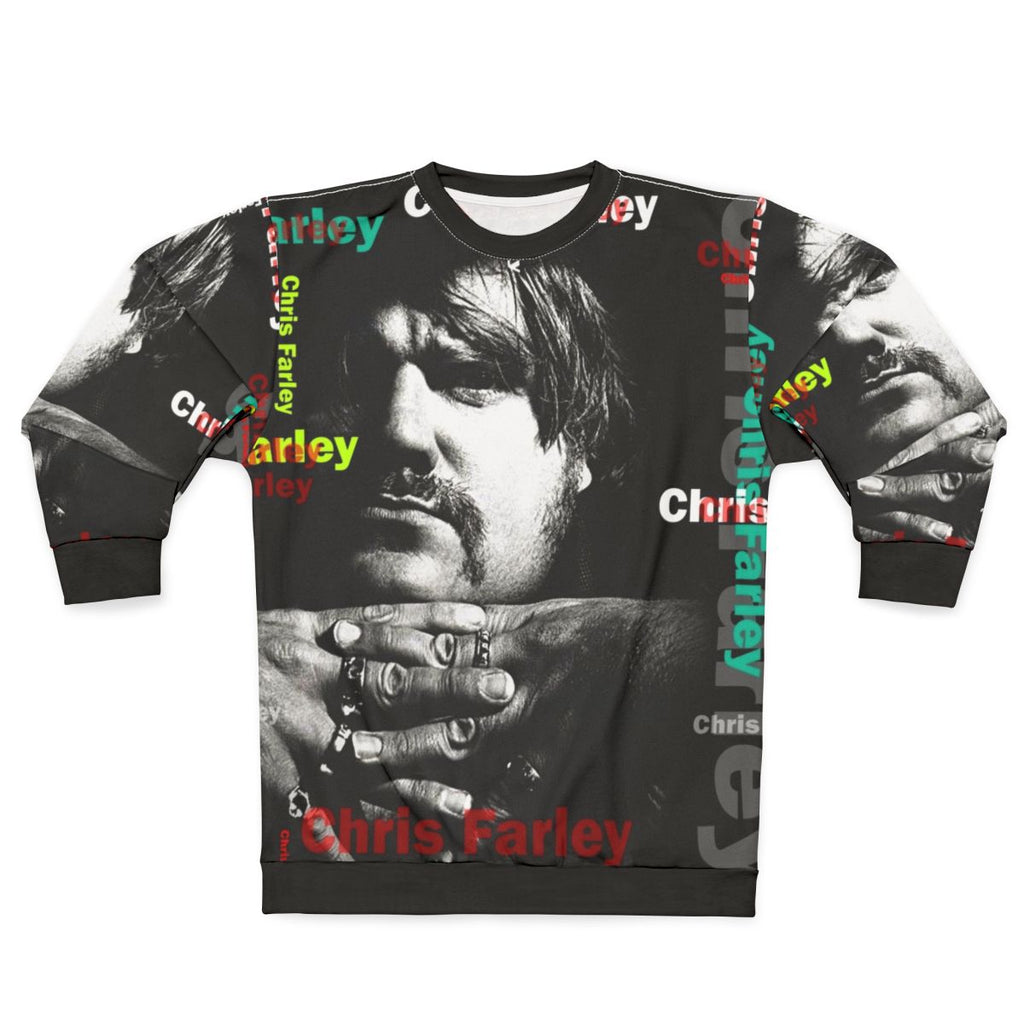 Chris Farley Sweatshirt with Iconic "Van Down By The River" Quote