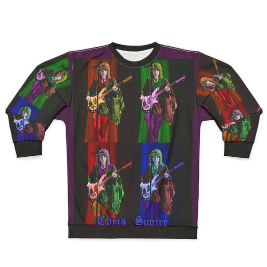Vintage Yes Band Chris Squire Pop Print Sweatshirt