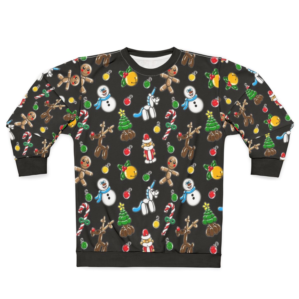 Christmas balloon sweatshirt with colorful balloons
