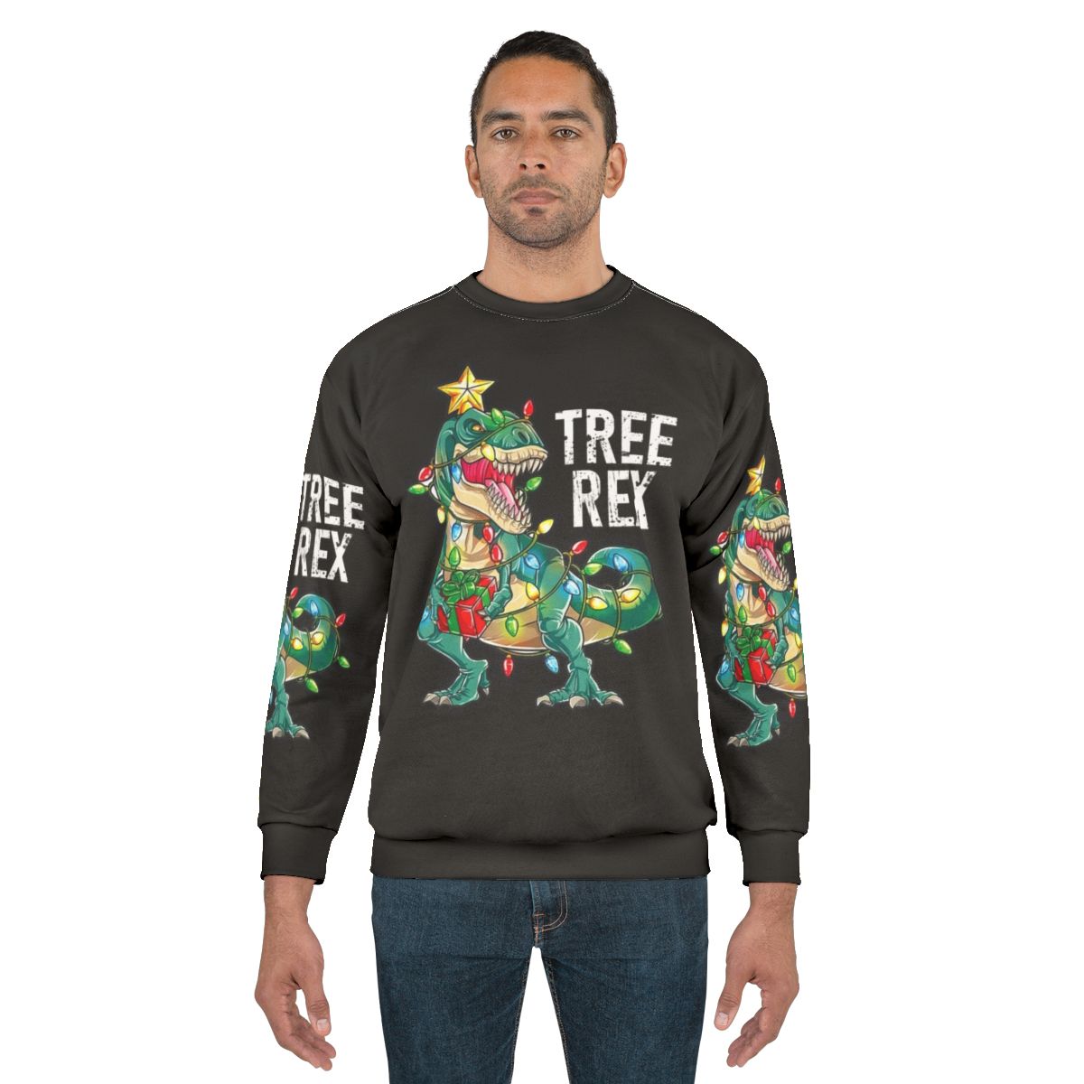 Christmas Dinosaur Tree Rex Sweatshirt