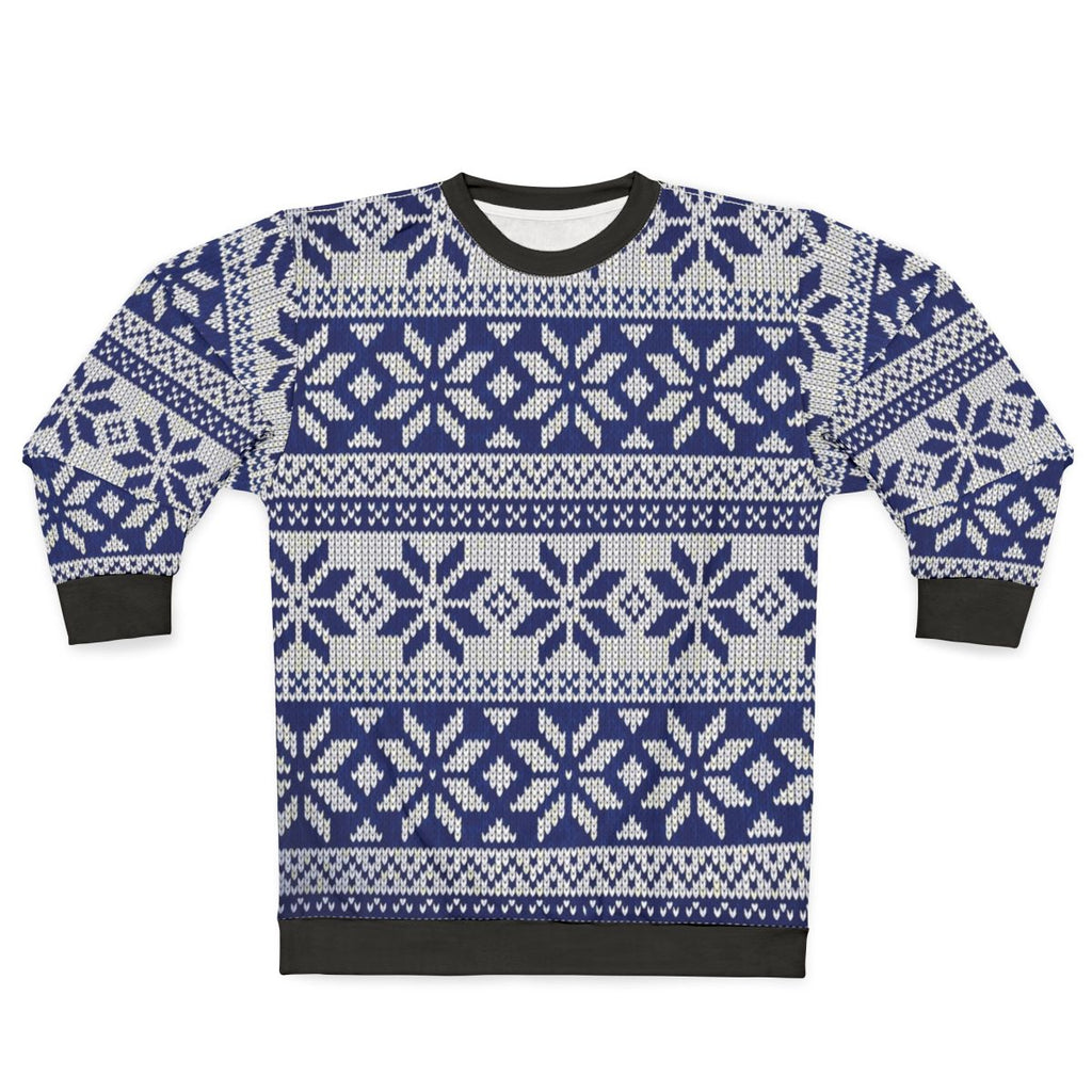 Cozy knit Christmas sweater with holiday reindeer pattern